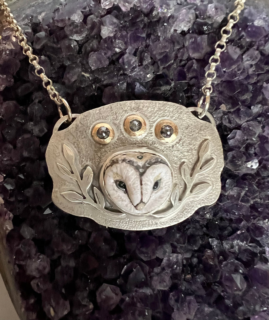 One of a Kind - Owl Pendant - MARTINIJewels