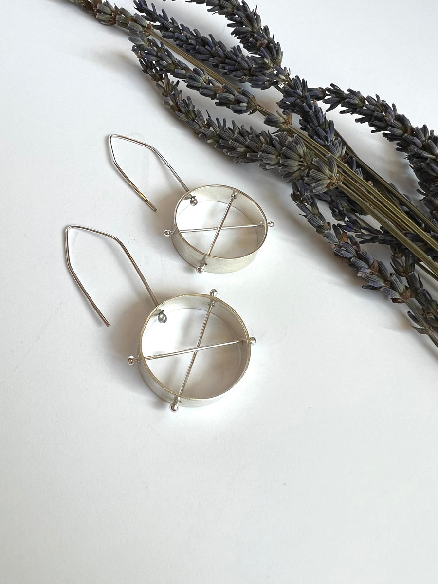 Minimalism Collection - Bisected Earrings Criss Cross - MARTINIJewels