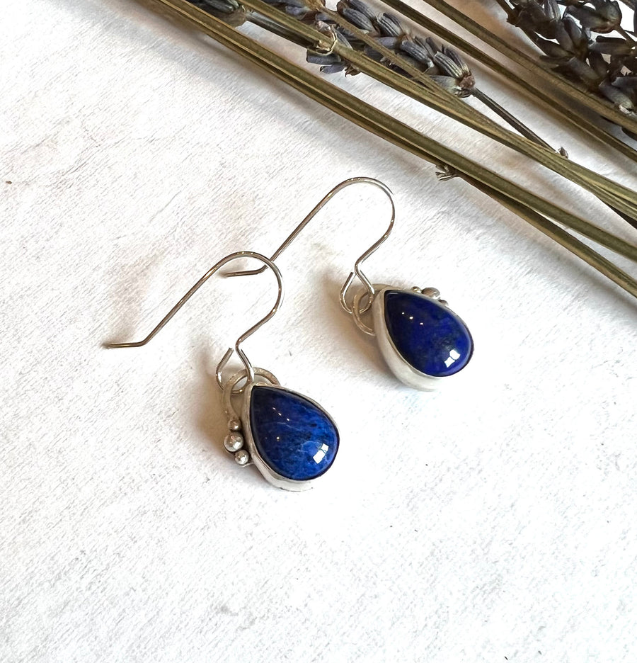 One of a Kind - Lapis Lazuli Teardrop Earrings - MARTINIJewels