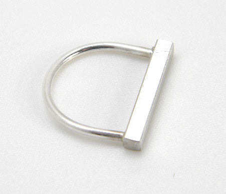 Minimalism Collection - Recycled Sterling Silver Bar Ring - MARTINIJewels