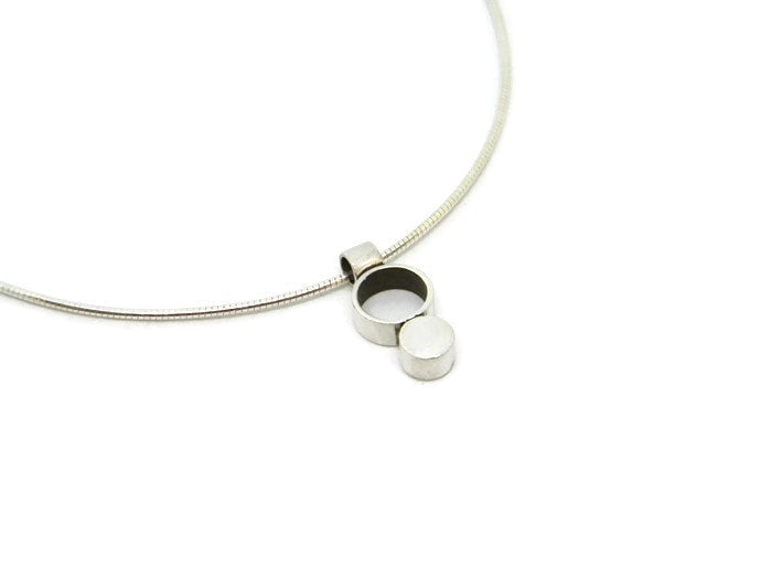 Minimalism Collection - Button Tube Necklace - MARTINIJewels